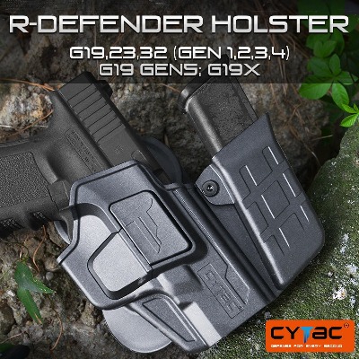 [Cytac] R-Defender Holster for G19, 23, 32 (Gen 1,2,3,4); G19 Gen5; G19X &amp; Mag Pouch Combo